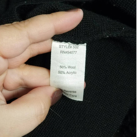 Cabi Jackie Cardigan Size Sm Button Front Knit Cropped Sweater Black Wool Blend - Picture 5 of 7